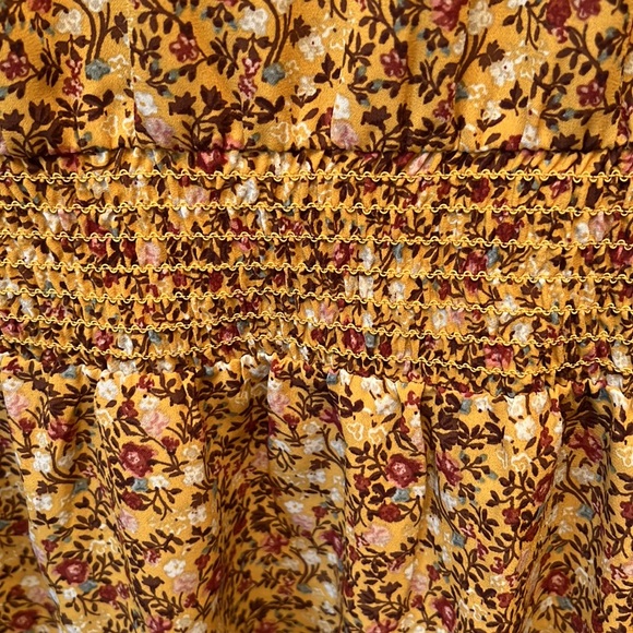 NWT Max Studio Floral Deep V Belted Peasant Blouse - Picture 11 of 11